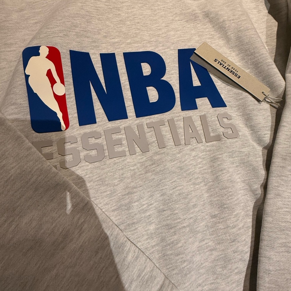 Essential Fear Of God Light Heather NBA Hoodie (XS) - Picture 10 of 12